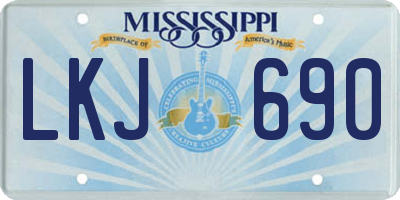 MS license plate LKJ690