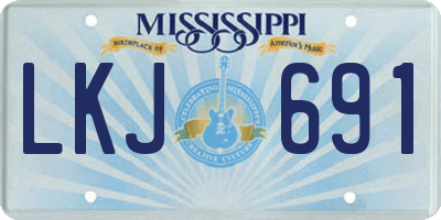 MS license plate LKJ691
