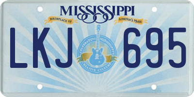 MS license plate LKJ695