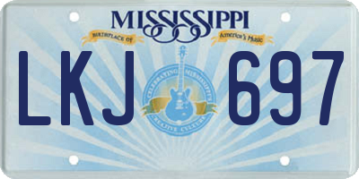 MS license plate LKJ697