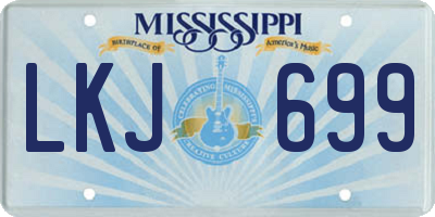 MS license plate LKJ699