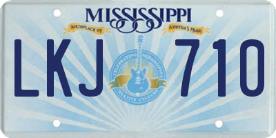 MS license plate LKJ710