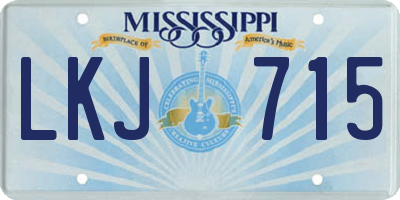 MS license plate LKJ715