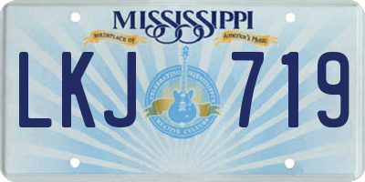 MS license plate LKJ719