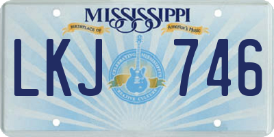 MS license plate LKJ746