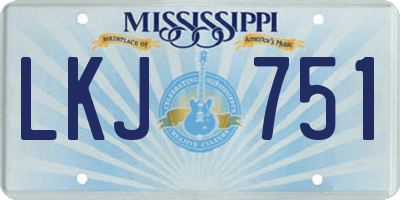 MS license plate LKJ751