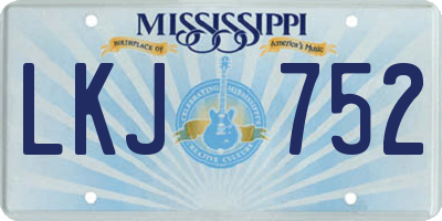 MS license plate LKJ752