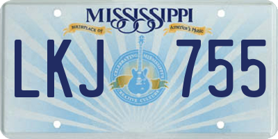 MS license plate LKJ755