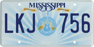 MS license plate LKJ756