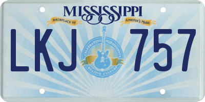 MS license plate LKJ757