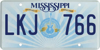 MS license plate LKJ766