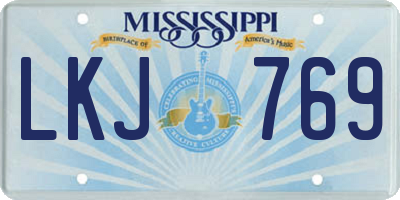 MS license plate LKJ769
