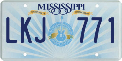 MS license plate LKJ771