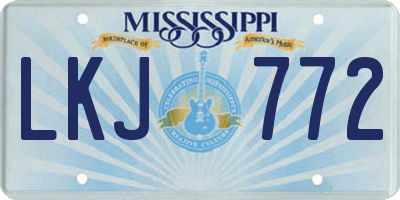 MS license plate LKJ772
