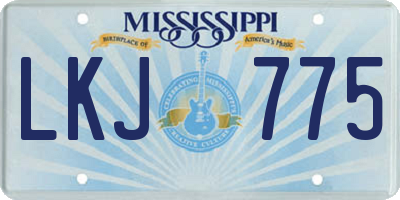 MS license plate LKJ775