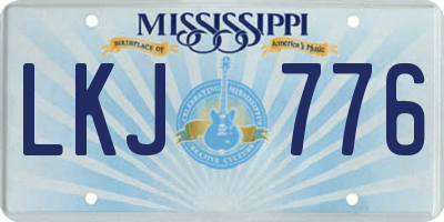 MS license plate LKJ776
