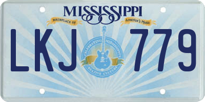 MS license plate LKJ779