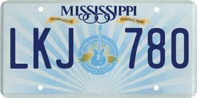 MS license plate LKJ780