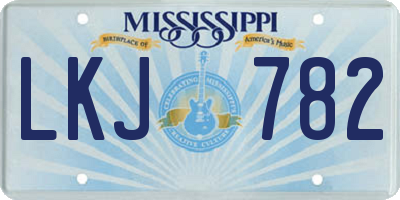 MS license plate LKJ782