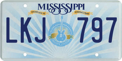 MS license plate LKJ797
