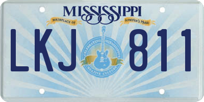 MS license plate LKJ811