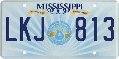 MS license plate LKJ813