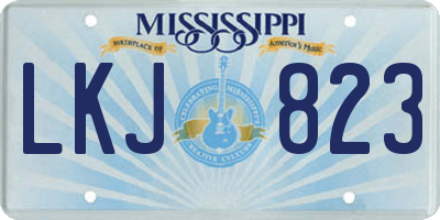 MS license plate LKJ823