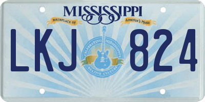 MS license plate LKJ824