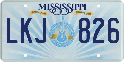 MS license plate LKJ826
