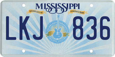 MS license plate LKJ836