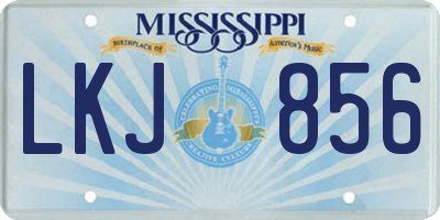 MS license plate LKJ856