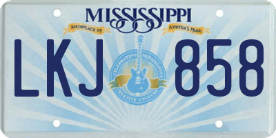 MS license plate LKJ858