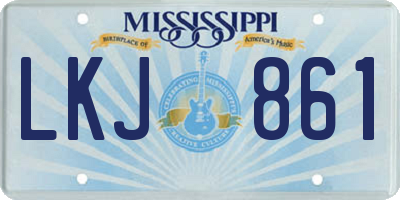 MS license plate LKJ861