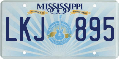 MS license plate LKJ895