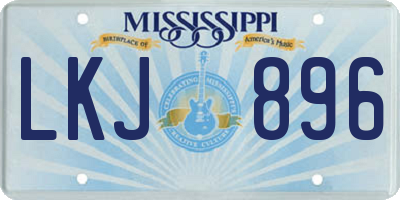 MS license plate LKJ896
