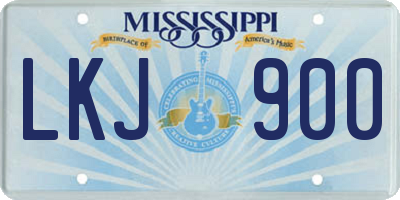 MS license plate LKJ900