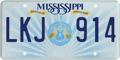 MS license plate LKJ914