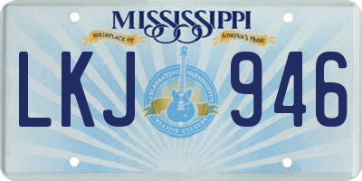 MS license plate LKJ946