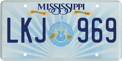 MS license plate LKJ969