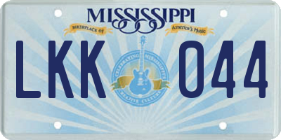 MS license plate LKK044