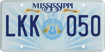 MS license plate LKK050