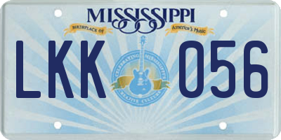 MS license plate LKK056