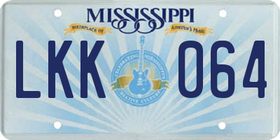 MS license plate LKK064
