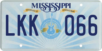 MS license plate LKK066