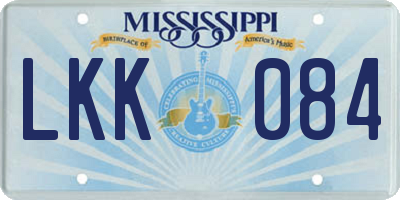 MS license plate LKK084