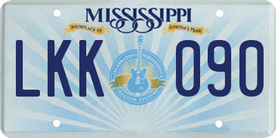MS license plate LKK090