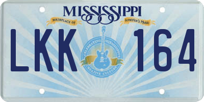 MS license plate LKK164