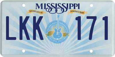 MS license plate LKK171