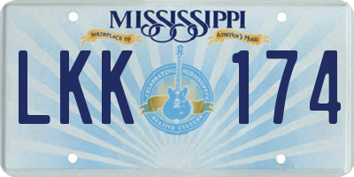 MS license plate LKK174