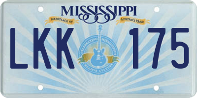 MS license plate LKK175